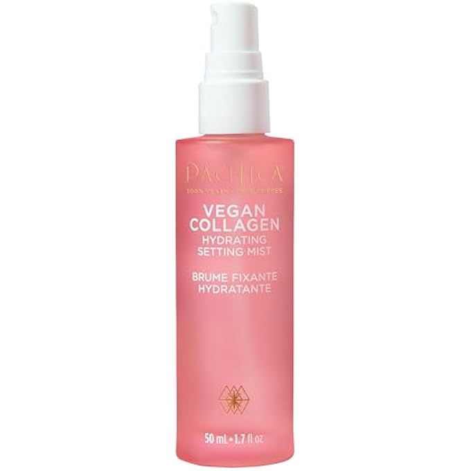 Pacifica BEAUTY VEGAN COLLAGEN HYDRATING SETTING MIST, MAKEUP SETTING SPRAY, VITAMIN C, CUCUMBER, DEWY FINISH, HYDRATING MIST, LONG LASTING, FACIAL SPRAY, FACE SPRAY, SKIN CARE, 1.7 FL OZ (1 COUNT) - Image 1